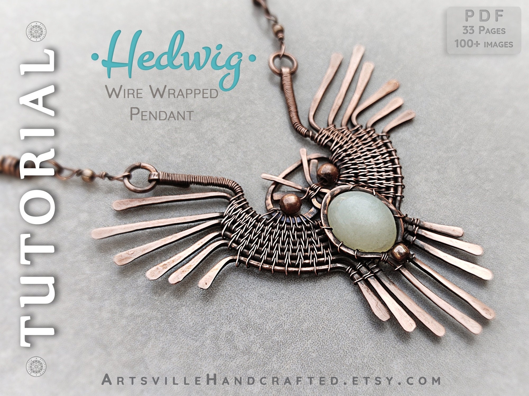 Owl Pendant Necklace Tutorial, Wire Wrap Tutorial, Wire Wrapping Tutorial, Copper Wire Tutorial, Wir