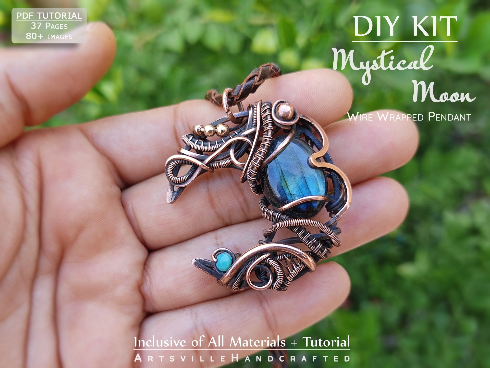 DIY Wire Wrap Pendant Jewelry making Kit Craft Kits for Etsy