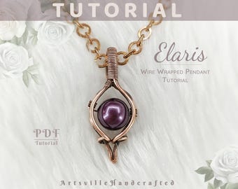 Elaris：DIYワイヤーラップペンダントチュートリアル（完全初心者向け）｜ジュエリー製作のステップバイステップガイド　初心者向け簡単ワイヤーラッピングレッスン