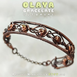 Olaya Bracelet Tutorial, Wire Wrap Tutorial, Wire Wrapping Tutorial, Wire Bracelet Tutorial, Beaded Bracelet, DIY Celtic Bracelet Tutorial