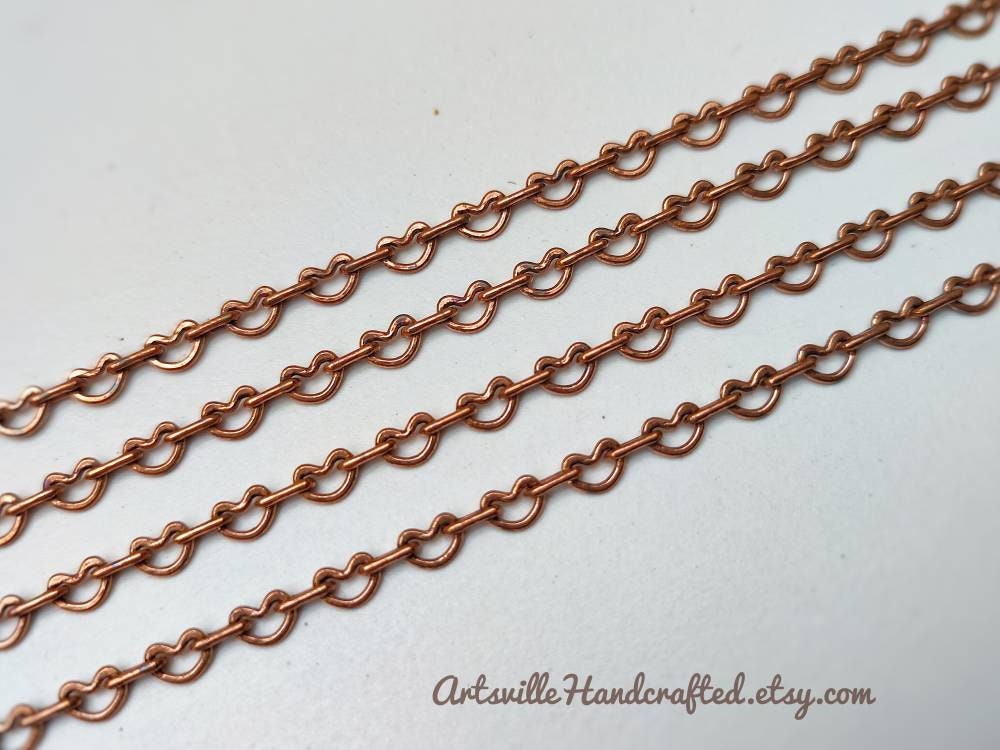 Bulk Copper Curb Chain 10mm Heavy Copper Chain by the Foot FC76 Copper  Jewelry Making Supplies