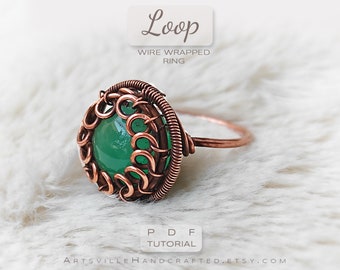 Tutorial de anillo de bucle y anillo de alambre para principiantes, tutorial de anillo de alambre simple DIY, tutorial de anillo de alambre enrollado por ArtsvilleHandcrafted