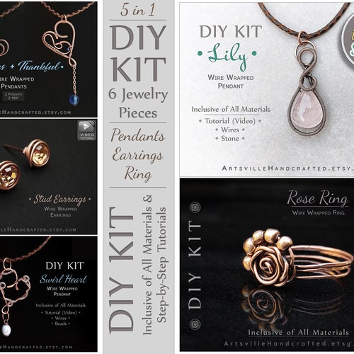 Diy FULL KIT Wire Wrap Dragon Pendantjewelry Making - Etsy