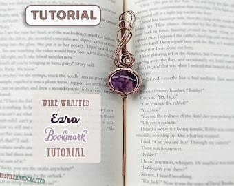 Wire Wrap Lesezeichen Anleitung | DIY Kristall Lesezeichen Anleitung für Buchliebhaber | Handmade Wire Wrapping Craft PDF | Perfektes Geschenk für Leser