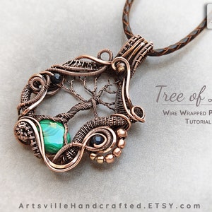 Tree of Life Pendant Tutorial, Wire Wrap Tutorial, Wire Weaving Tutorial, Wire Wrapping Tutorial, Jewelry Making, Wire Work Pattern Tutorial image 3