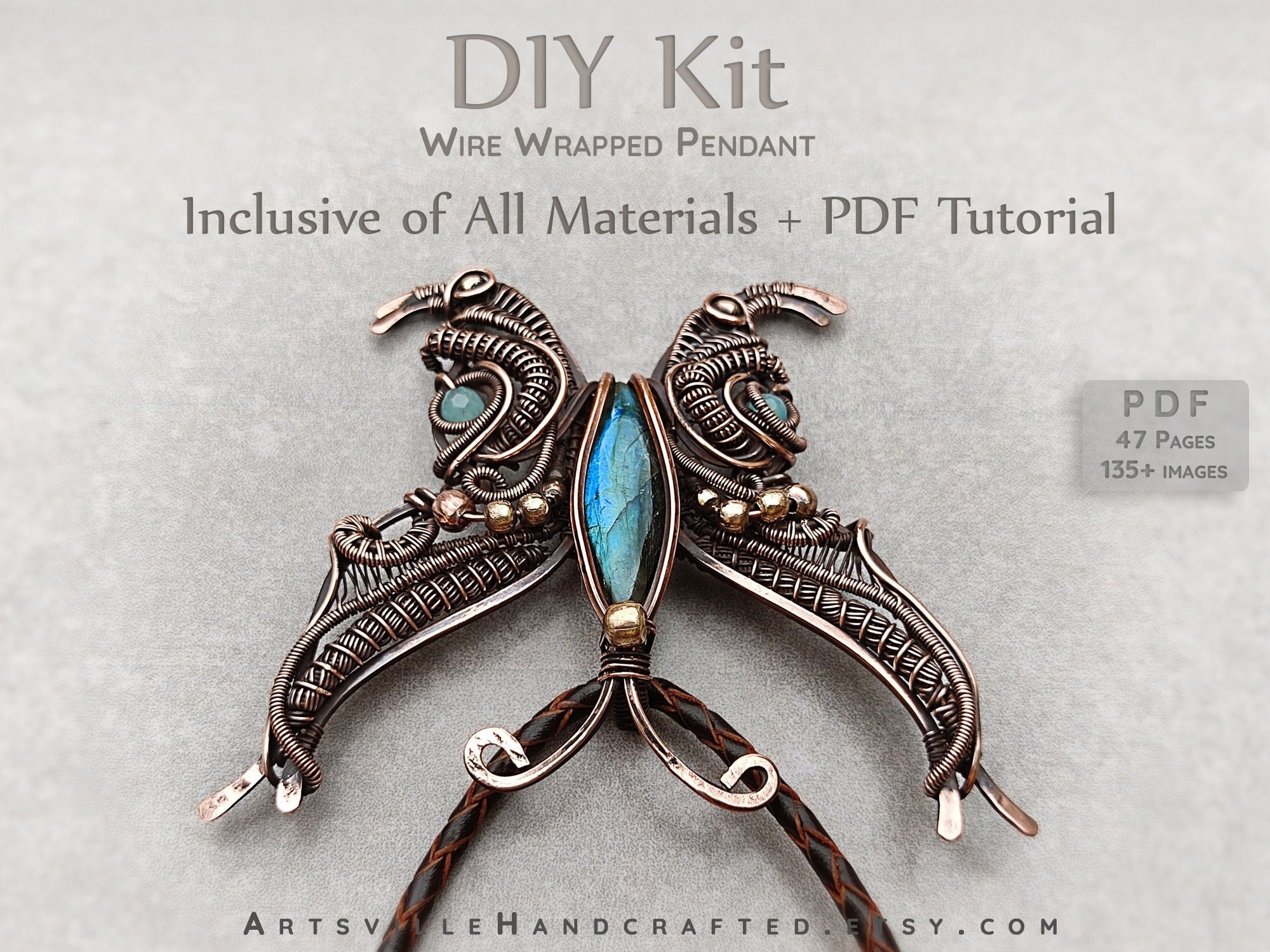 Full DIY Kit Butterfly Pendant Making Kit DIY Kits for Etsy