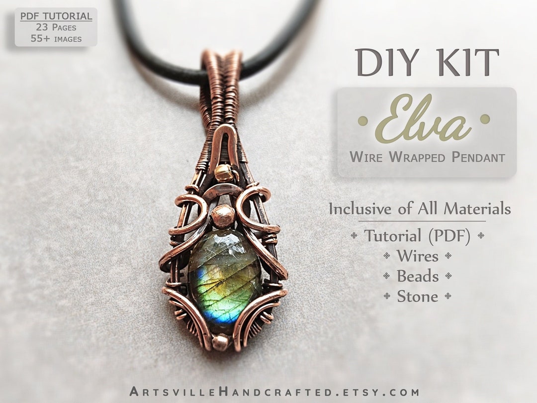 Full DIY Kit, Wire Wrapping Kit, Jewelry Making Kit, Craft Kits for
