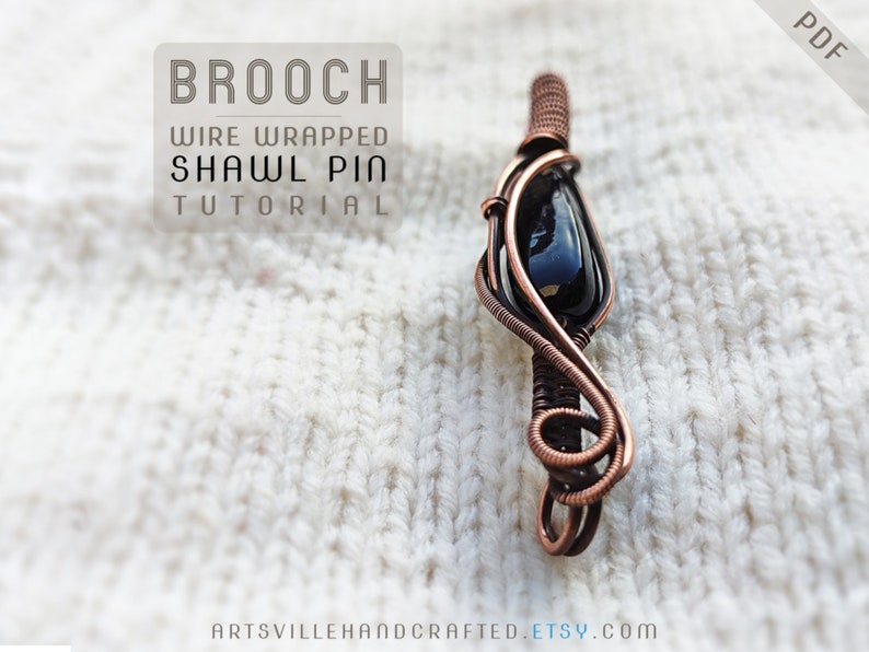 Wire wrap shawl pin tutorial for jewelry makers and DIY enthusiasts! This digital guide teaches you how to create a unique, handcrafted shawl pin using wire wrapping techniques. Whether you are a beginner or an expert, this step-by-step tutorial provides clear instructions to craft a beautiful, functional pin for scarves, shawls, or knitted accessories. Enhance your wire jewelry skills with this easy-to-follow PDF guide and start making elegant, handmade accessories today!