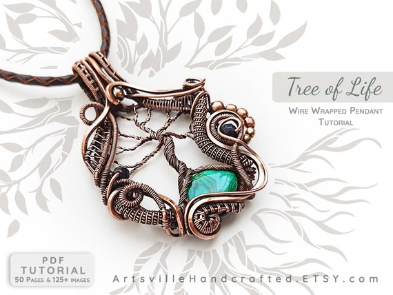 Tree of Life Pendant Tutorial, Wire Wrap Tutorial, Wire Weaving