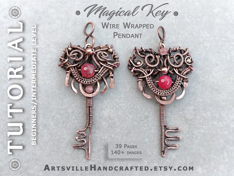 Wire Key Pendant Tutorial Wire Weave Tutorial Wire Wrap Etsy