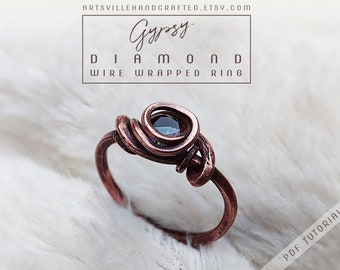 Wire Wrapped Ring Tutorial, Wire Wrap Tutorial, DIY Wire Wrap Ring, Wire Ring Tutorial, Wire Wrap Pattern Ring Making, Wire Jewelry Tutorial