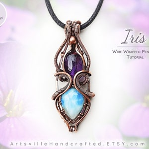 Wire Wrap Tutorial, Wire Weaving Tutorials, DIY Wire Wrapped Pendant, Wire Work Tutorial, Wire Jewelry Making Tutorial, Wire Wrapping