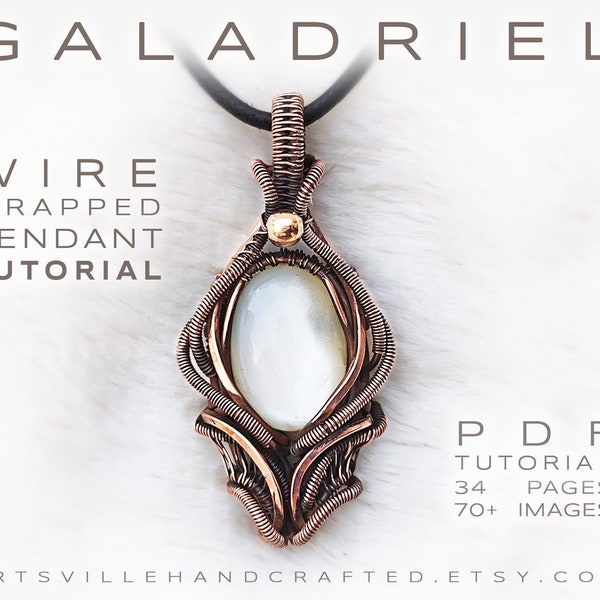 Galadriel: Wire Wrapped Pendant Tutorial, Wire Wrap Tutorial, Copper Wire Tutorial, Wire Wrap Jewelry Tutorial, Wire  Wrap Crystal, Wiring