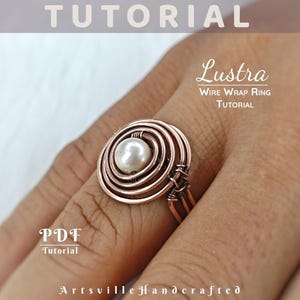 Beginner wire wrapping ring tutorial with bead, perfect DIY gift idea for jewelry lovers.