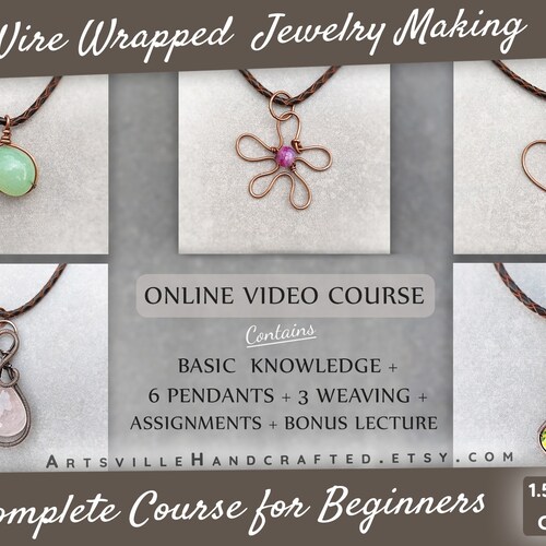 Full DIY Kit Wire Wrapping Kit Jewelry Making Kit Craft Etsy