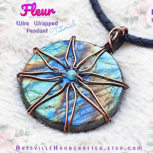 Round Stone: Learn the Art of Wire Wrapping for beginners, download our step-by-step tutorial Wire Wrap Pendant DIY jewelry project PDF File