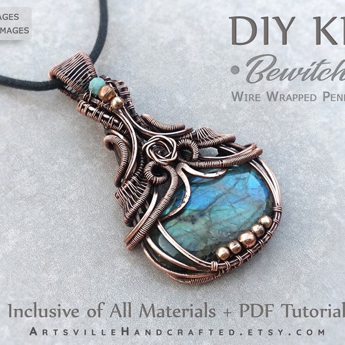 Wire Wrap Jewelry Making Kit Wire Wrapping Crystals Kit Etsy