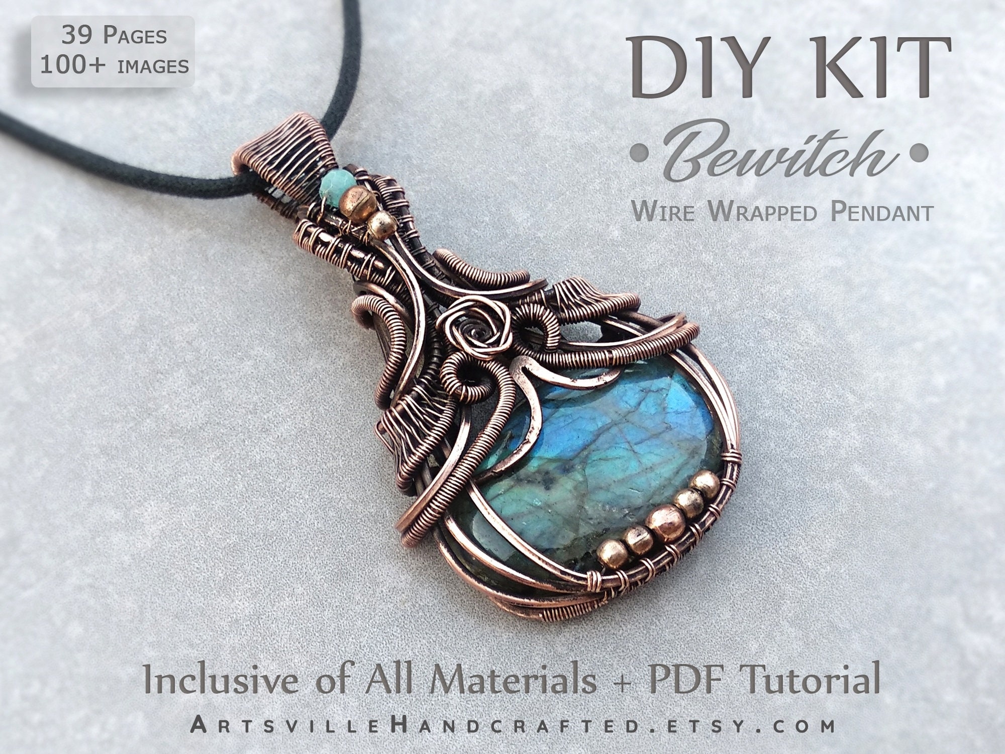 Wire Wrap Jewelry Making Kit Wire Wrapping Crystals Kit Etsy