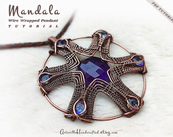 Mandala Anhänger Wire Wrap Tutorial: Schmuckherstellung für Fortgeschrittene (PDF Tutorial)