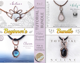 Beginners Tutorial Bundle : Wire Wrapping, Wire Wrap Tutorial, How to Wire Jewelry, Wire Jewelry Tutorials, Wire Tutorial, Jewelry making