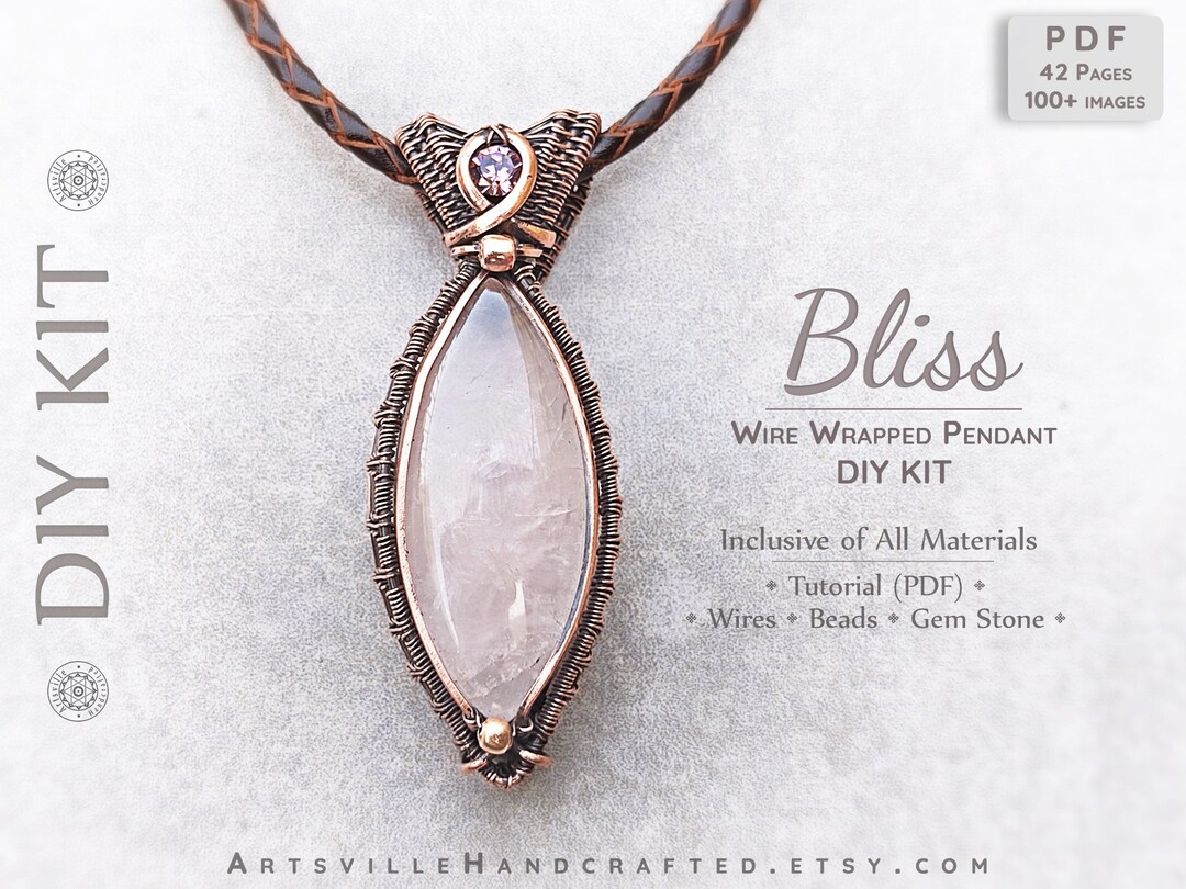 Wire Wrap Jewelry Making Kit, Wire Wrapping Crystals Kit, Craft Kits
