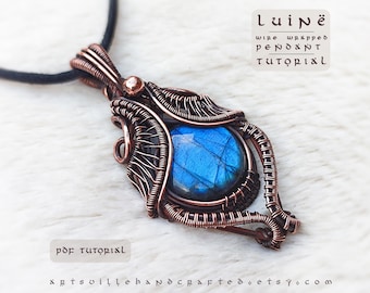 Luinë : Wire Wrap Pendant Tutorial, Wire Wrapping Tutorial, Wire Work Tutorial, Wire Jewelry Tutorial, Jewelry Making Tutorial, DIY Tutorial