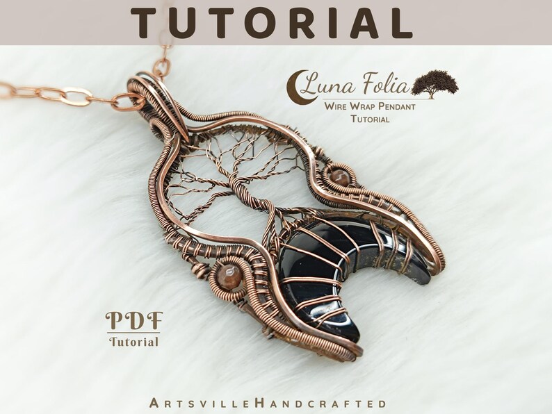 Wire Wrap Tree of Life Crescent Moon Pendant Tutorial | DIY Tree of ...