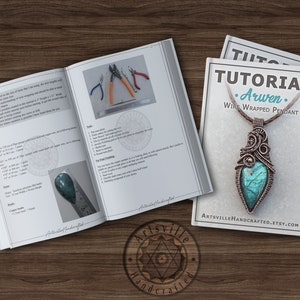 Step-by-step wire wrapping tutorial for gemstone pendants. This PDF guide teaches you how to shape and secure wire around stones, creating elegant and durable handmade jewelry. Perfect for beginners & advanced crafters looking to improve their skills
