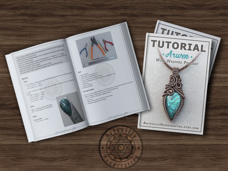 Step-by-step wire wrapping tutorial for gemstone pendants. This PDF guide teaches you how to shape and secure wire around stones, creating elegant and durable handmade jewelry. Perfect for beginners & advanced crafters looking to improve their skills