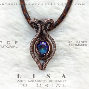 Lisa: Wire Wrapping Tutorial, Wire Wrap Tutorial, Wire Wrapped Jewelry Tutorial, DIY Wire Wrap Pendant, Crystal Jewelry Making, Wire Art image 3