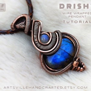 Wire Wrap Drishti Pendant Tutorial – DIY Jewelry Making (PDF Pattern)