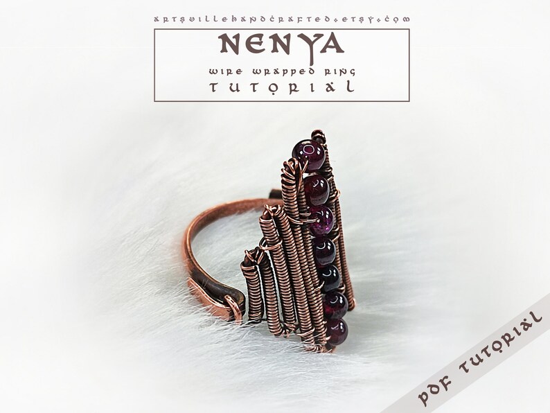 Wire wrapping tutorial for a beaded ring, perfect for beginners. Learn how to craft a personalized, handmade ring with this easy guide!Beginner wire and bead ring tutorial