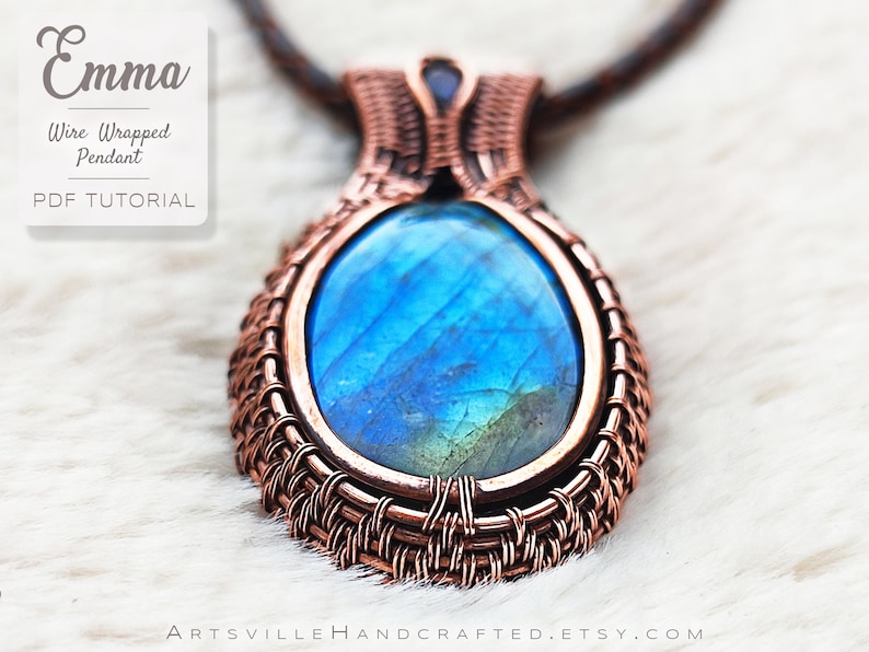 2 in 1 Tutorial Bundle, Wire Wrapped Pendant Tutorials, Wire Wrap ...