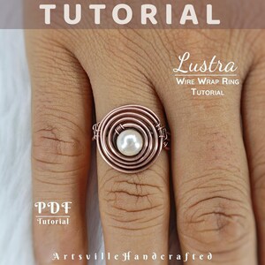 Wire wrapped ring for beginners, step-by-step jewelry guide, no experience needed.