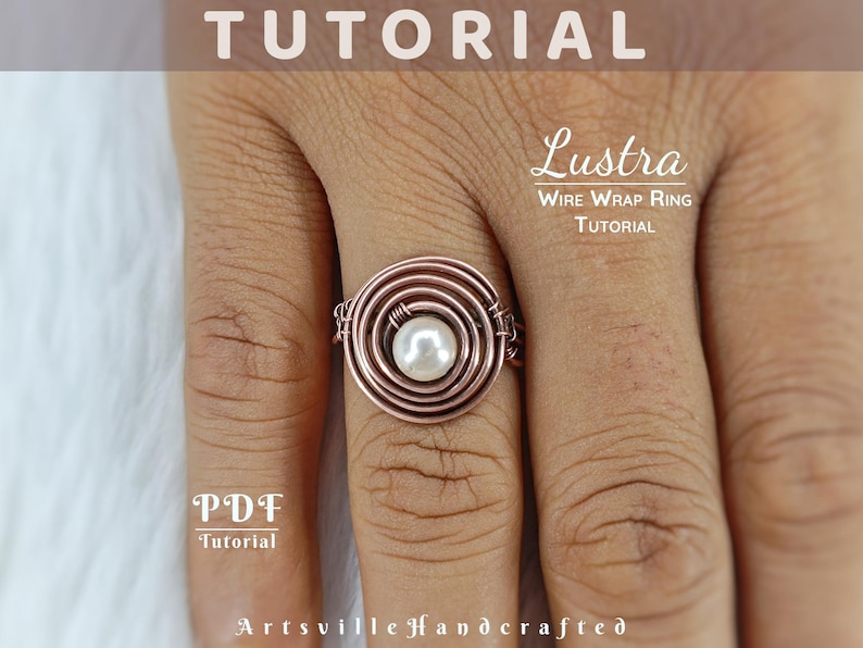 Wire wrapped ring for beginners, step-by-step jewelry guide, no experience needed.