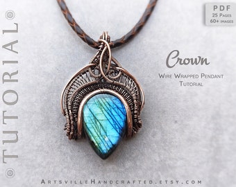 Wire Wrapped Pendant Tutorial, Wire Weaving Tutorials, Wire Wrap Tutorial, Wire Wrap Jewelry Tutorial, Wire Wrap Pattern How To Wire Jewelry