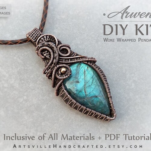 Full DIY Kit Wire Wrapping Kit Jewelry Making Kit Craft Etsy