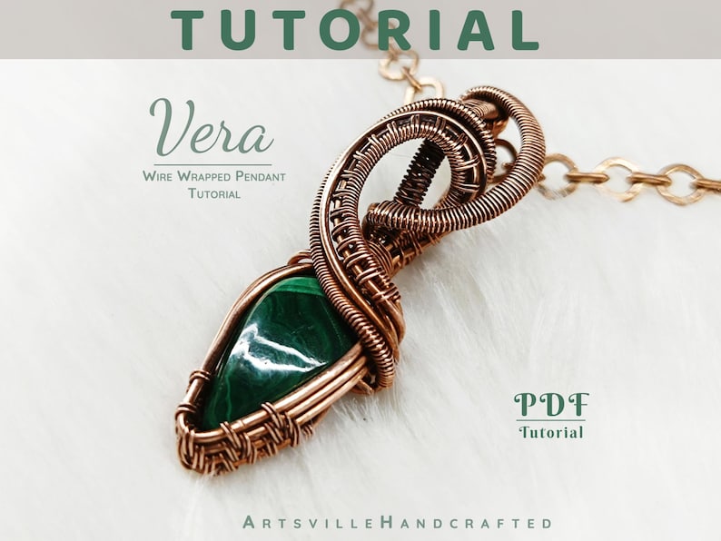 Beginner's Wire Wrapped Pendant Tutorial available as an instant PDF download. Step-by-step instructions and clear visuals guide you through creating elegant wire-wrapped pendants. This tutorial covers essential wire wrapping techniques, tools, and materials, making it perfect for those new to jewelry making. Start crafting your own unique pendants with this easy-to-follow digital resource.