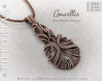 Amarllis: Wire Wrapping Tutorial, Wire Wrap Pendant Tutorial, Wire Weaving Tutorials, Wire Work Tutorial, Jewelry Making, Jewelry Tutorial