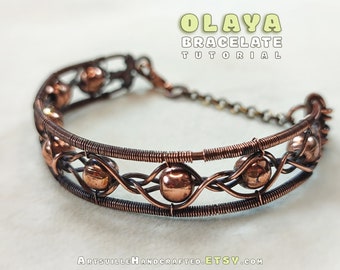 Olaya Bracelet Tutorial, Wire Wrap Tutorial, Wire Wrapping Tutorial, Wire Bracelet Tutorial, Beaded Bracelet, DIY Celtic Bracelet Tutorial