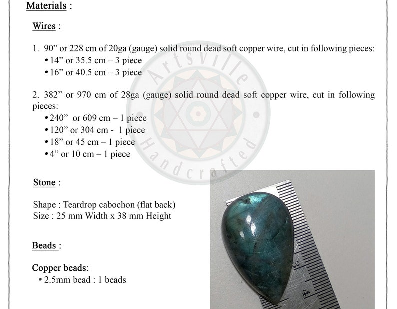 Wire Jewelry tutorial PDF for wire-wrapped pendants. Learn to create stunning  jewelry with professional wire wrap techniques. This guide provides clear instructions, images, and expert tips to help you craft beautiful DIY jewelry with confidence.