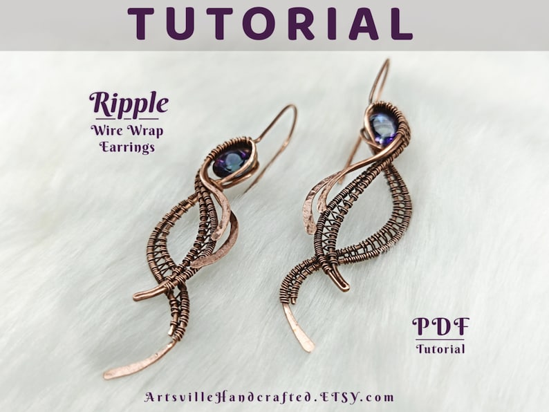 Ripple Wire Wrap Earring Tutorial PDF – Step-by-step Jewelry Making ...