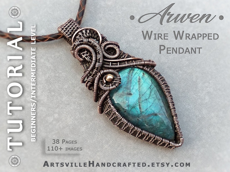 Wire wrap pendant tutorial PDF for jewelry makers. Learn to wrap gemstones with precision using easy-to-follow instructions. Ideal for DIY jewelry crafting, this guide helps you master wire shaping, securing cabochons, and creating elegant  pendants.