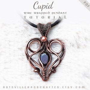 Cupid: Wire Wrap Heart Pendant Tutorial, DIY Wire Wrapped Pendant Instructions, Wire Wrapping Tutorial, Wire Jewelry Tutorial, Wire Tutorial