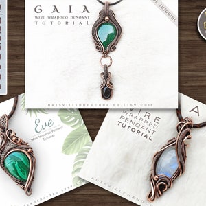 Three designs in one bundle. Wire Wrapping Tutorial Bundle.