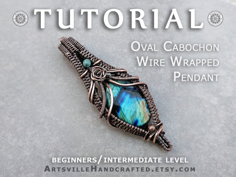 Wire Wrap Tutorial for this unique Pendant Design. Learn to Wire Wrap with step by step instructions.
