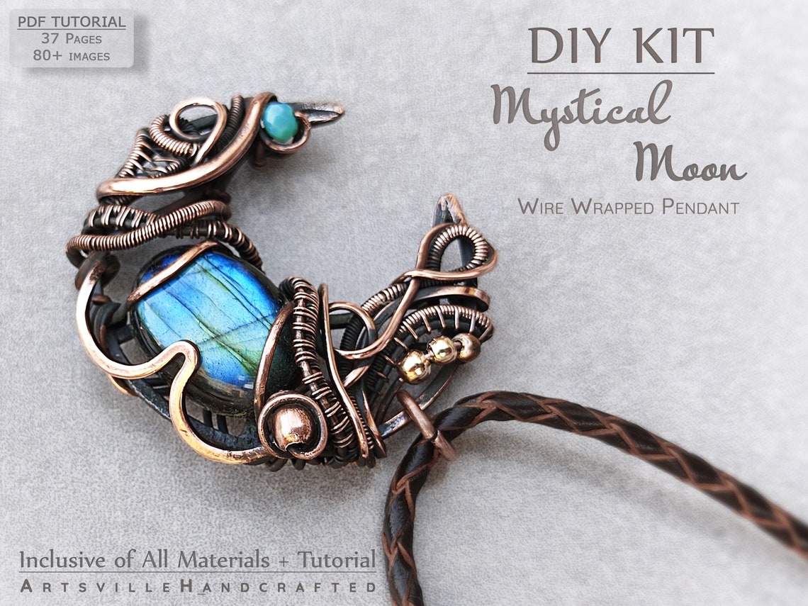 DIY Wire Wrap Pendant Jewelry Making Kit Craft Kits for Etsy