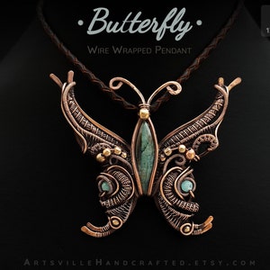 Butterfly Pendant Tutorial, Wire Wrap Pendant Tutorial, Wire Wrapped Jewelry Tutorial, Wire Wrapping Tutorial, Wire Jewelry Making Tutorial