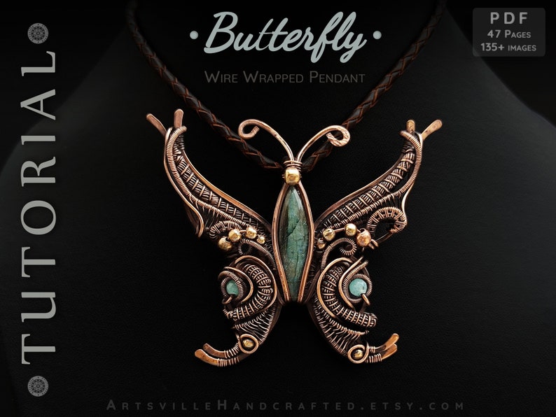 Wire wrapped butterfly pendant making tutorial, in-depth instructions on crafting a butterfly pendant using wire wrapping techniques, jewelry creation guide for DIY enthusiasts
