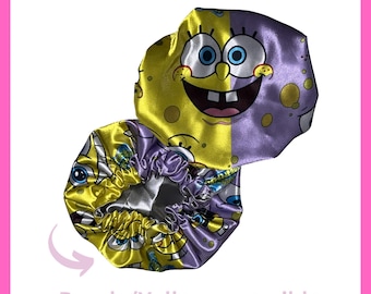 Character Satin Sleep Bonnet, Reversible Silky Hair Cover